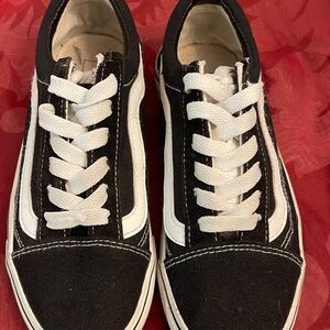 Black and White Vans Sneakers